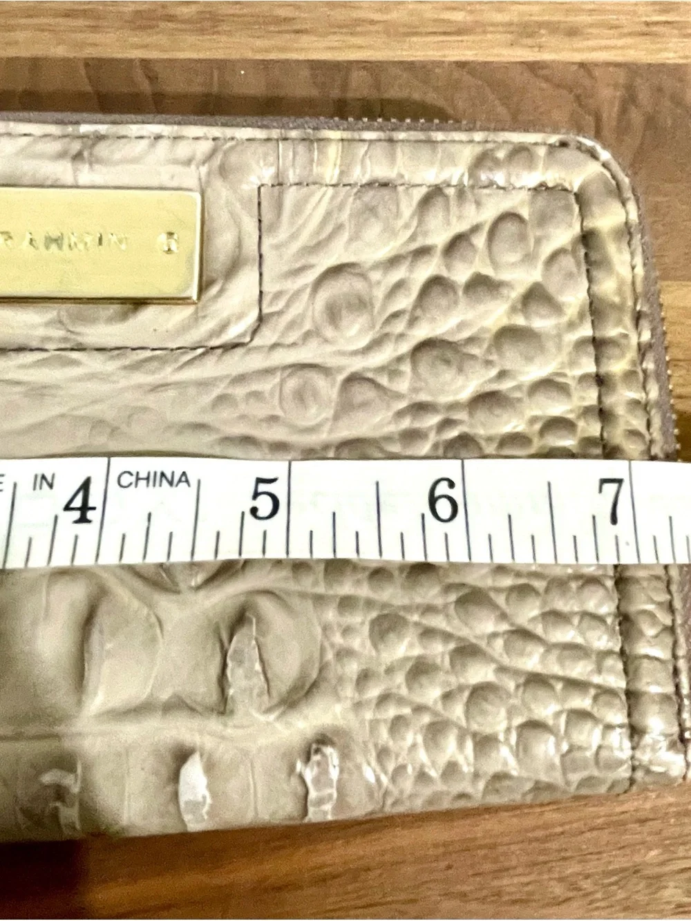 Brahmin taupe croc